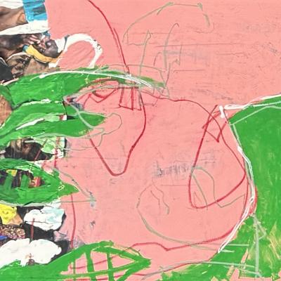 Dantejevi krogi pekla v dobi korone, mešana tehnika, 70 cm x 90 cm, 2020